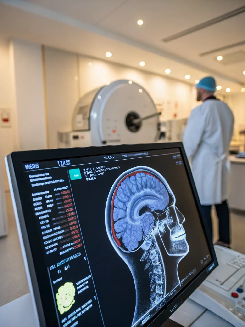 A medical image displaying a brain tumor with AI-highlighted areas, demonstrating Artilligen's capabilities in medical image analysis.