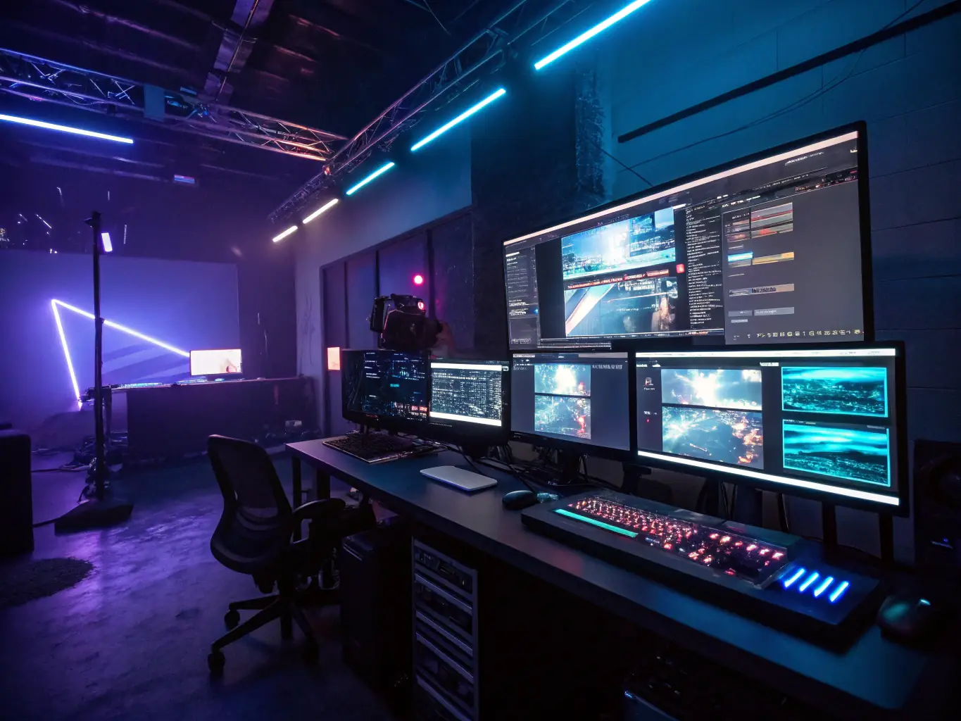 An AI engineer training a machine learning model on a high-performance computing cluster, showcasing the model development process.